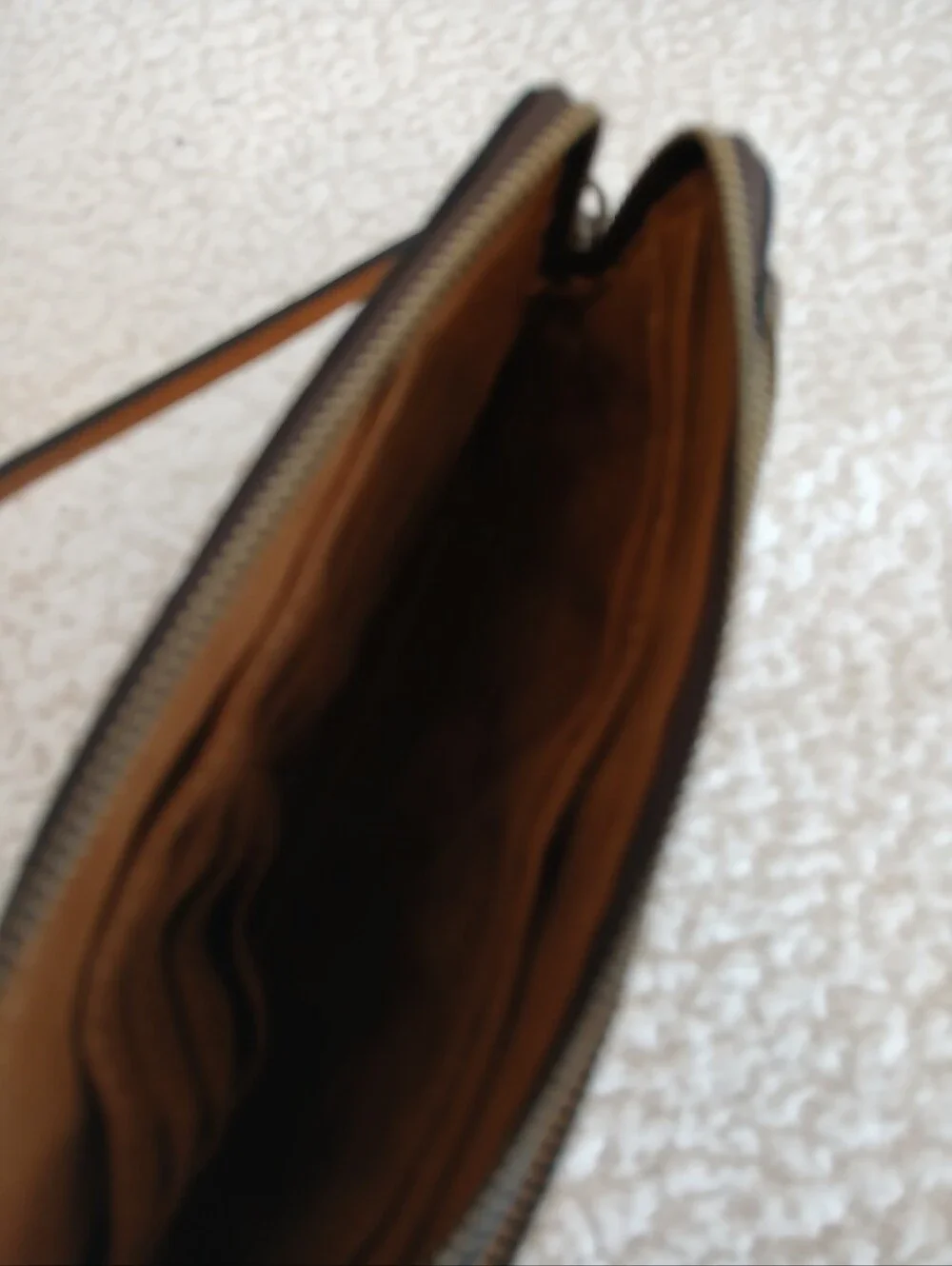 Patricia Nash Distressed Metallic Gold Leather Wristlet Clutch NWT